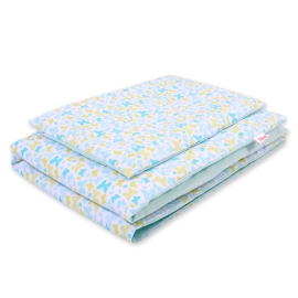 Bedding set 2pcs 100x135 Mini - blue butterflies