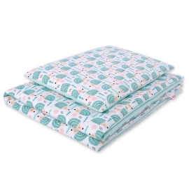 Bedding set 2pcs 100x135 Mini -hedgehogs mint