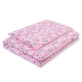 Bedding set 2pcs 100x135 Mini - pink butterflies