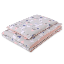 Bedding set 2pcs 100x135 Mini - Swans gray