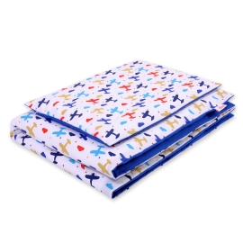 Bedding set 2pcs 140x200 Junior - planes navy blue