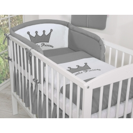 Bedding set 3pcs- Little Prince/Princess anthracite