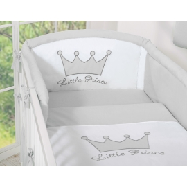 Bedding set 3pcs- Little Prince/Princess gray