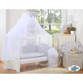 Bedding set 5-pcs bumper cases mosquito-net- Chic Gray