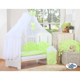 Bedding set 5-pcs bumper cases mosquito-net- Chic green