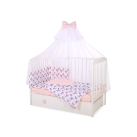 Bedding set 5-pcs bumper cases mosquito-net - little doggies