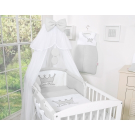 Bedding set 5pcs with mosquito-net- Little Prince/Princess gray
