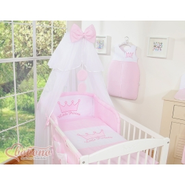 Bedding set 5pcs with mosquito-net- Little Prince/Princess pink