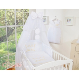 Bedding set 5pcs with mosquito-net- Little Prince/Princess white
