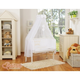 Bedding set 6pcs for bedside cot FABIO- Little Prince/Princess white