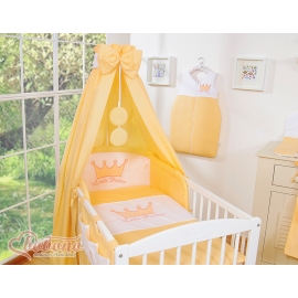 Bedding set 7-pcs with canopy- Little Prince/Princess peach