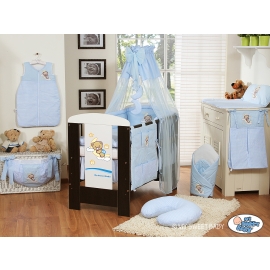 Bedding set 7-pcs with canopy (S60)- Good night blue
