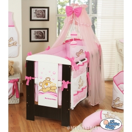 Bedding set 7-pcs with Mosquito-net (L60)- Teddy Bear Barnaba pink