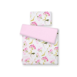 Bedding set for Baby Bed 2-pcs- flowers pink