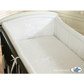 Bedding set for Baby Bed 2-pcs- Good night white