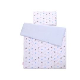 Bedding set for Baby Bed 2-pcs- gray -blue stars