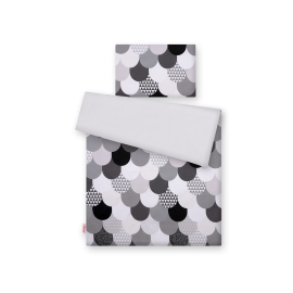Bedding set for Baby Bed 2-pcs- gray fish scales