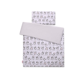 Bedding set for Baby Bed 2-pcs- gray panda