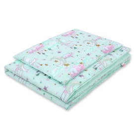 Bedding set for Baby Bed 2-pcs- moons mint