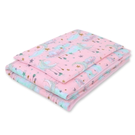 Bedding set for Baby Bed 2-pcs- moons pink