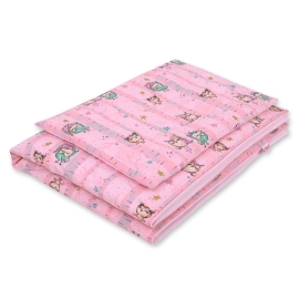 Bedding set for Baby Bed 2-pcs- Owls pink