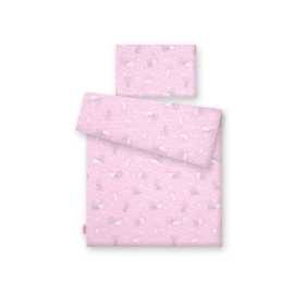 Bedding set for Baby Bed 2-pcs- pink rabbits