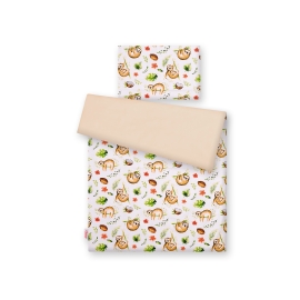 Bedding set for Baby Bed 2-pcs- sloths beige/beige