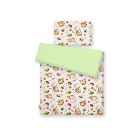 Bedding set for Baby Bed 2-pcs- sloths beige/green