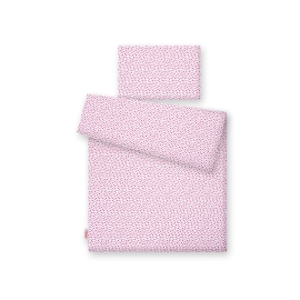 Bedding set for Baby Bed 2-pcs- white-wine red stars