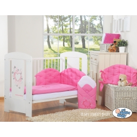 Bedding set for Baby Cot 3-pcs- Chic dark pink