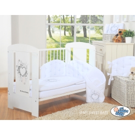 Bedding set for Baby Cot 3-pcs- Chic white
