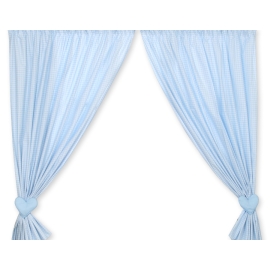 Blue Curtains for baby room- Bear with bow