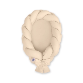 Braided babynest Knot Bumper & Mattress 2 in 1- beige