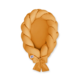 Braided babynest Knot Bumper & Mattress 2 in 1 - honey yellow