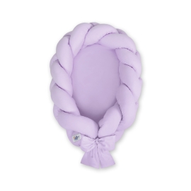 Braided babynest Knot Bumper & Mattress 2 in 1- lilac