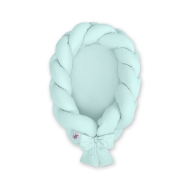 Braided babynest Knot Bumper & Mattress 2 in 1 - mint