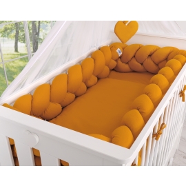Knotted Bumper for Baby Cot Bed Honey