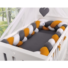 Braided crib bumper 3,6m
