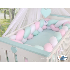 Extra large knot bumper for baby cot
