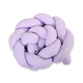 Braided Knotted bumper Decorative Knot Pillow - lilac