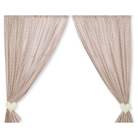 Brown Curtains for baby room- Bear with bow