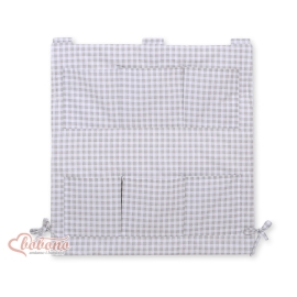 Cot tidy- Gray checkered