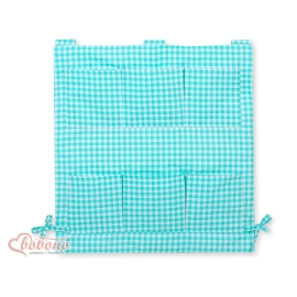 Cot tidy- Mint checered