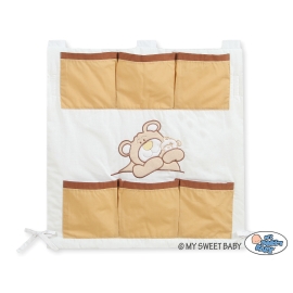 Cot tidy- Teddy Bear Barnaba brown