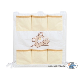 Cot tidy- Teddy Bear Barnaba cream