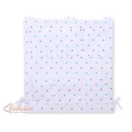 Cot tidy- white with Gray-blue stars