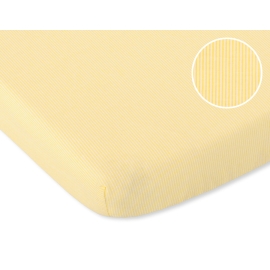 Cotton Baby Cot Sheet 140x70cm yellow stripes