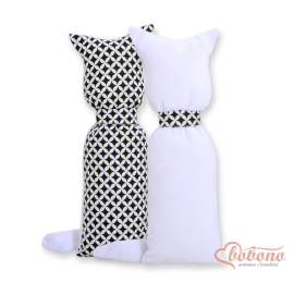 Cuddly cat double-sided- black flowers