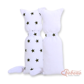 Cuddly cat double-sided- black stars