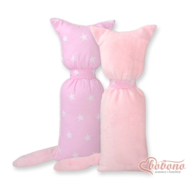 Cuddly cat double-sided- Pink stars